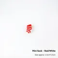 Miniature red and white striped knit Christmas sock accessory for DIY decor, 4.5cm x 2.5cm - 4.5cm*2.5cm / Mini-Red & White