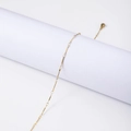 Minimalist gold-plated stainless steel link chain bracelet with lobster clasp on a white stand - 45+5cm / 2mm Handmade Stick Chain / Gold