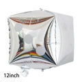 Metallic silver cube dice foil balloon 12 inch for casino theme party decoration - 12 Inch Silver Dice