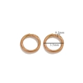 Rose gold 18K plated stainless steel jump rings, 0.5mm thickness and 3.5mm outer diameter - 0.5x3.5mm