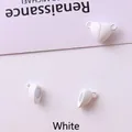 White heart-shaped magnetic connector clasp for DIY jewelry making and necklace linking - White