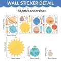 Solar system kids wall stickers set with planets and moon for nursery bedroom decor - Solar System Cartoon Style (UV24Y12837T_T)