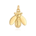 Creative gold bee pendant accessory with detailed wings and polished metallic finish - 21-Bee Shaped Charm