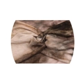 Elastic tie-dye yoga headband in earth tones with stylish center knot twist design - 26-Coffee Tie-dye V2