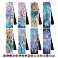 DIY 5D diamond painting bookmarks set with 8 dreamcatcher designs and brown tassels - Dreamcatcher (8 Pcs Set)