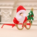 Occhiali di Natale con Babbo Natale e albero verde in glitter dorato - Babbo Natale / Rosso/Oro/Verde