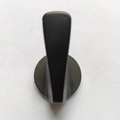 Strong magnetic hook base with a matte black plastic knob for wreaths and door hanging - Black Large Head Hook