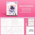 Starry Dream watercolor painting kit with 12 colors, 16 sheets, and a refillable brush pen - Starry Dream