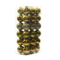 24-piece golden Christmas ball set in matte and glitter finishes inside a clear plastic box - 4cm/36pcs / Fruit Green