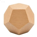 Handcrafted 12-sided wooden date night dice with natural grain for romantic gift - Blank Dice (Varnished)