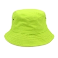 Dettaglio del cappello alla pescatora verde fluo in cotone con occhielli traspiranti - M(56-58cm) / Giallo Neon