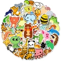 Pack de pegatinas de animales coloridos con pandas y perezosos para premios infantiles - Estilo T01040459 / 50 Hojas/Paquete