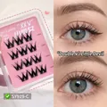 Fishtail individual lash extensions in Double V style with pink case SY919C - Self-Adhesive Double V Witch (12 clusters) SY919-C