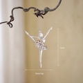 Elegant 13cm clear acrylic ballet dancer ornament with silver glitter for Christmas decor - Ballet Dancer WL2022-64 (13cm)