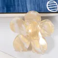 Elegante fermaglio per capelli a fiore in acetato marmorizzato crema per acconciature - Beige Texturizzato