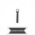 Universal matte black cylindrical zipper puller replacement for jackets and luggage bags - Cylindrical Shape - Black