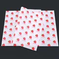 Greaseproof sandwich paper sheets with strawberry print in 38cm x 28cm size - Strawberry Pattern Type 4 (50 Sheets)