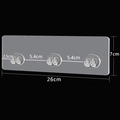 Adhesive three-hook transparent hanger rack with detailed dimensions for home storage - 7x26cm Frosted Thickened Triple Hook