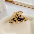Pinza para el pelo clásica de carey con estampado de leopardo para cabello grueso - Carey Beige