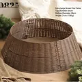 Extra large brown woven Christmas tree collar with 86cm base and natural texture - XL Fine Rope Brown (84cm)