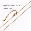 Detail view of a 1.6g gold stainless steel chain with 40+5cm length specifications - O Chain / Gold
