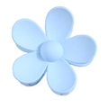 Matte light blue flower hair claw clip with minimalist Korean style daisy design - Light Blue