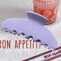 Y2K lavender purple matte hair claw clip in crescent moon shape for women - Solid Light Purple
