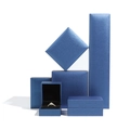Juego de cajas para joyas azul metálico con estuches para anillos y collares - Caja de Colgante / Azul Real
