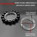 Acrylic bracelet display ring holder with 4.7cm inner diameter for jewelry storage - Transparent Ring Support