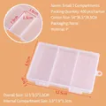 Transparent 3-compartment PP plastic storage box with size 12.5x8.5x1.5cm for small parts - Small 3-Compartment (12.5x8.5x1.5cm)