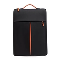 Funda negra para portátil con detalles en naranja y asa de transporte cómoda - 11/12 Pulgadas / Negro
