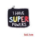 Parche bordado rectangular I HAVE SUPER POWERS estilo años 90 en negro y arcoíris - I HAVE SUPER POWERS