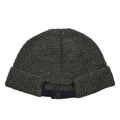 Detail of army green knitted docker cap featuring adjustable nylon strap with buckle - Adjustable / Dark Green (Adjustable Knitted Hat)