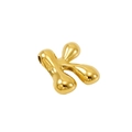 Pendentif lettre K doré en acier inoxydable poli pour la création de colliers - Lettre K (Style K)