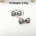 Tibetan silver vajra bell charm for DIY jewelry making 16x7mm weight 0.95g - Textured Accessory (7#) / Antique Silver