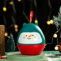 Scatola regalo pupazzo di neve di Natale rossa e verde con cordino festivo appeso - Scatola di Mele di Natale / Pupazzo di Neve di Natale - Verde