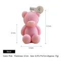 Pink little bear scented candle for home decor, handmade mini animal candle 3.3x3.1x4.7cm - Bear / Pink/Shangri-La