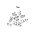 Set di chiusure a farfalla in argento per orecchini fai-da-te e creazione di gioielli artigianali - 4.5x6mm / Argento