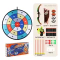 Set tiro con l'arco 5-in-1 per bambini con arco luminoso, frecce a ventosa e bersaglio - Set Bersaglio Numeri Colorati e Arco LED 5-in-1 (Nero)