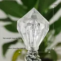 Transparent diamond-shaped Christmas light cover with a 6mm inner hole diameter - Small Diamond Ball (6mm Socket)