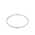 Minimalist S925 sterling silver slim bangle with high polish finish in silver color - Inner Diameter 65mm / Silver