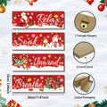 4er-Set Weihnachts-Holzschilder mit Schneemann-Motiven und Metall-Aufhängehaken - Weihnachten 4er-Set (Relax/Soak/Unwind/Breathe)
