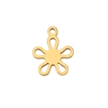 Elegant gold hollow flower pendant charm in five-petal design for jewelry making - Flower / Gold