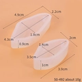 Detailed view of oval resin casting molds with exact size measurements in centimeters - 50-492-D/Rhombus 2-Piece / White