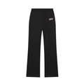 Schwarze Schlaghose für Damen mit rosa Hollywood 1976 Stickerei aus weichem Strickgewebe - S / Pants / Schwarz