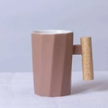 Taza caqui decagonal