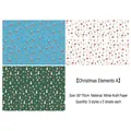 Set di 6 fogli di carta da regalo natalizia 50x70cm con Babbo Natale e renne - 50*70CM / Piccoli Elementi Natalizi A (Set di 6 Fogli)