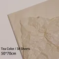 Brown pearlescent wrapping paper for flower bouquets 38 sheets 50x70cm size - Authentic [brown] 50*70 Cm / 38 Sheets; Better Wholesale Price For Whole Boxes.
