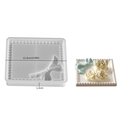 Square bow and rose resin silicone mold for DIY decorative trays and coasters - Square Tray