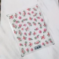 5D watercolor pink rose nail art stickers TS-2613 with textured floral relief - Watercolour Flowers (TS-2613)